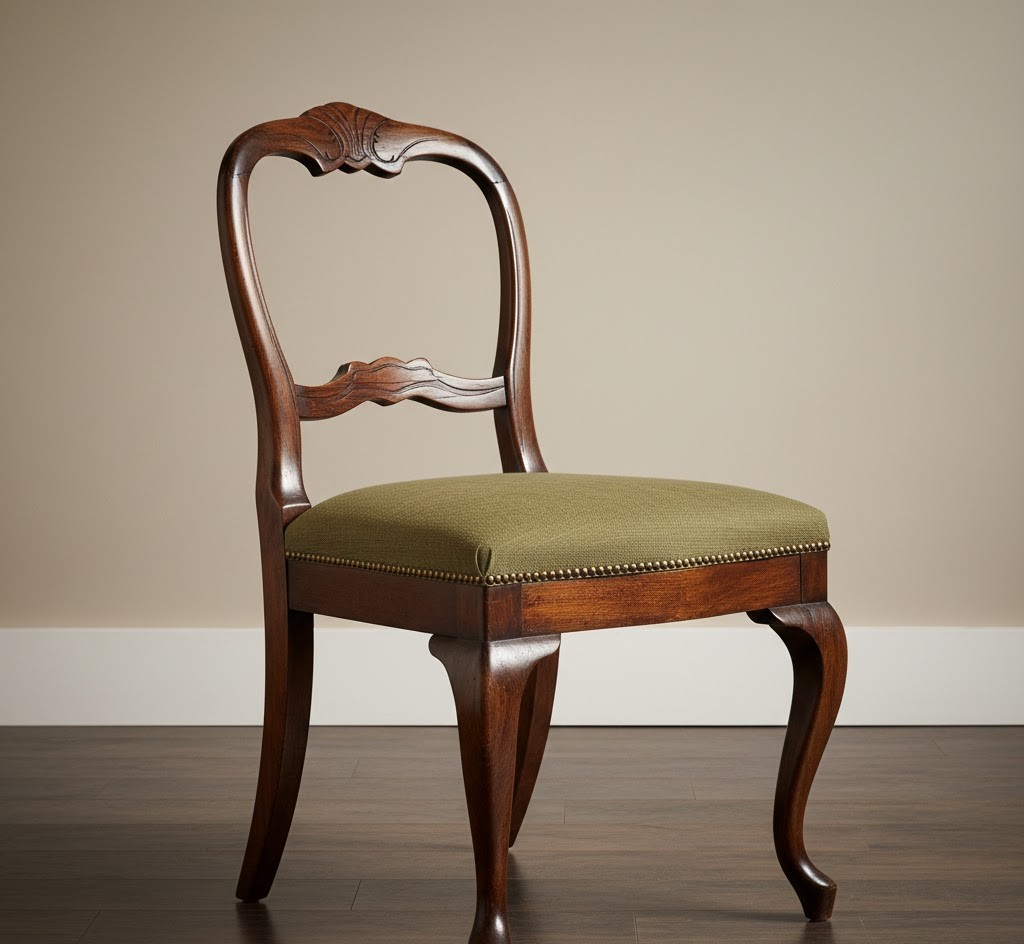 Restored vintage dining chair with original patina